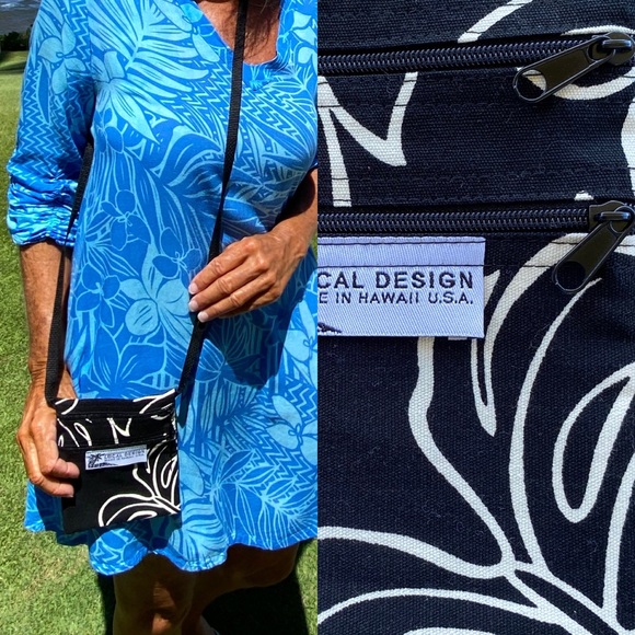 Black Crossbody Leaf Print - Picture 1 of 7